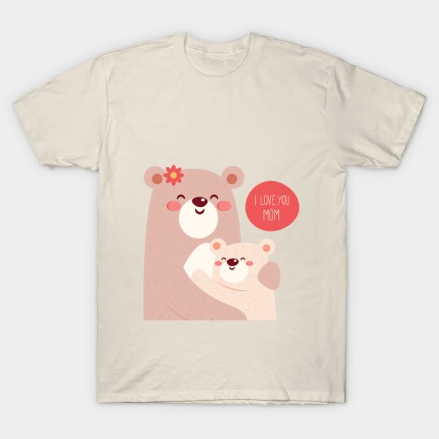 Loving bear mom T-Shirt by Kiroiharu